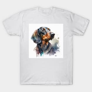 Dachshund Watercolour Style Painting T-Shirt